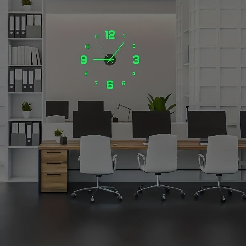 [Modern 3D Wall Clock] Modern 3D Illuminated Silent Wall Clock