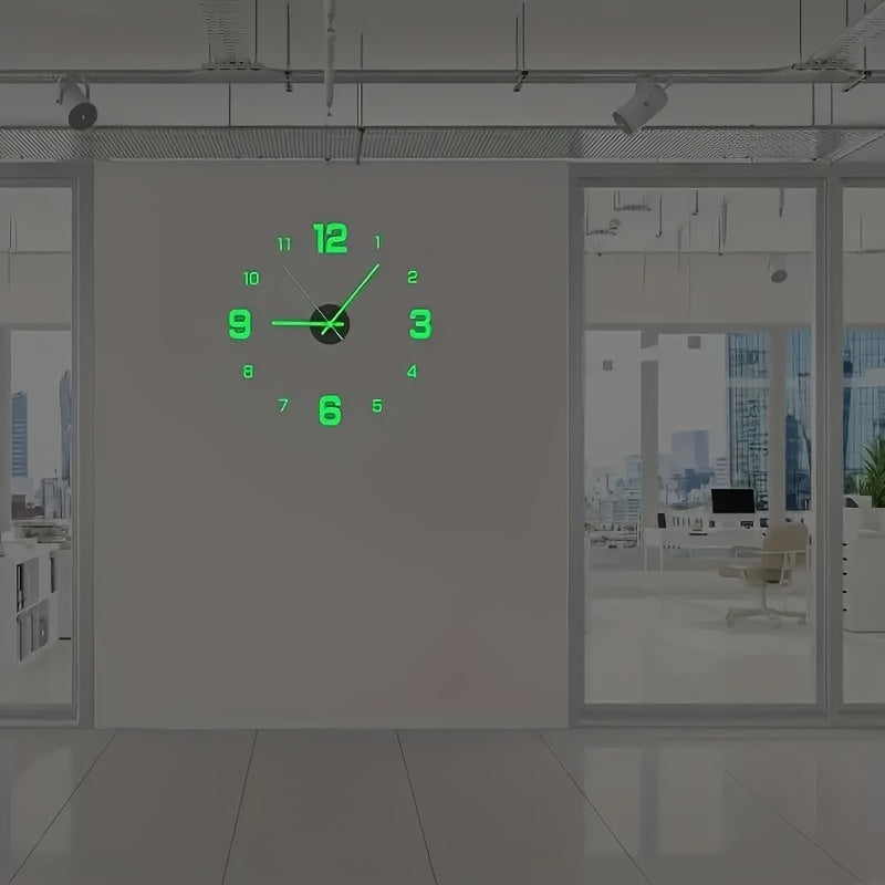 [Modern 3D Wall Clock] Modern 3D Illuminated Silent Wall Clock