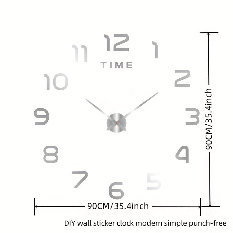 1pc DIY Butterfly-Inspired Glow-in-the-Dark Wall Clock Sticker