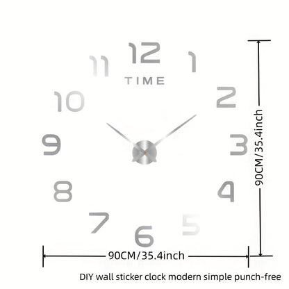 1pc DIY Butterfly-Inspired Glow-in-the-Dark Wall Clock Sticker