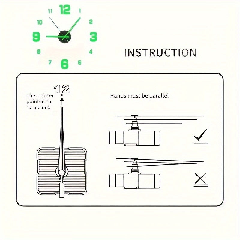 [Modern 3D Wall Clock] Modern 3D Illuminated Silent Wall Clock
