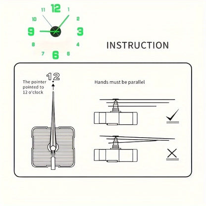 [Modern 3D Wall Clock] Modern 3D Illuminated Silent Wall Clock