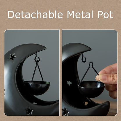 [Hot Selling Ceramic Candle Holder] Hot Selling Star and Moon Ceramic Candle Holder