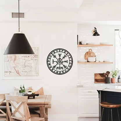 2pc Viking Compass Metal Wall Art for Modern Decor